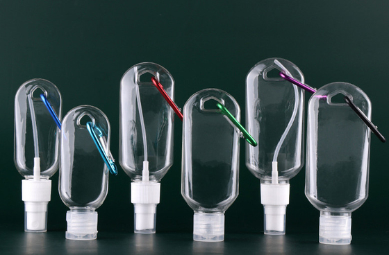 Eco Keychain Spray Bottles PET Refillable Portable Hand Sanitizer 2.1oz