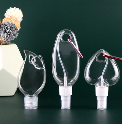 Eco Keychain Spray Bottles PET Refillable Portable Hand Sanitizer 2.1oz