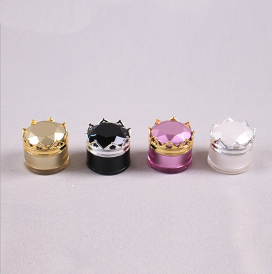 Recyclable Empty Eyeshadow Plastic Cosmetic Containers 15g Acrylic Crown Jar
