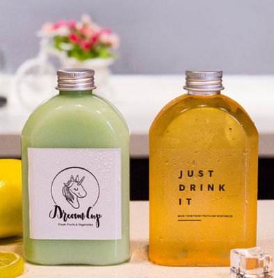 Good price স্বচ্ছ ফ্ল্যাট আয়তক্ষেত্রাকার জলের বোতল কোল্ড ব্রু 50ml থেকে 500ml PETG অনলাইন