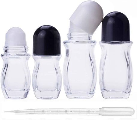 Good price H6.85in D2.68in গ্লাস কসমেটিক পাত্রে গোলাকার অষ্টভুজাকার পারফিউম রোলার বোতল অনলাইন