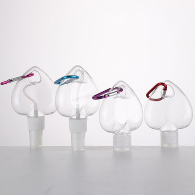 Good price 60ml 50ml অ্যালকোহল কীচেন স্প্রে বোতল খালি হার্ট হুক PET অনলাইন